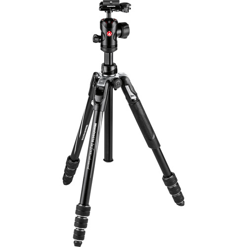 Manfrotto Befree Advanced Trípode de Viaje con Cabezal 494 (Twist Locks, Black) / MKBFRTA4BK-BH