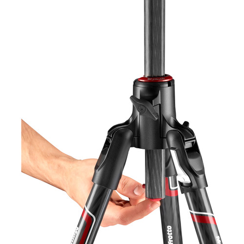 Manfrotto Befree GT XPRO Fibra de Carbono Trípode de Viaje con Cabezal 496 Ball Head / MKBFRC4GTXP-BH Cenital - Imagen 6
