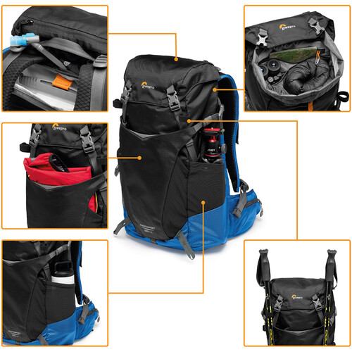 Lowepro PhotoSport BP 24L AW III Mochila para Cámara (Black/Blue) / LP37344 - Imagen 10