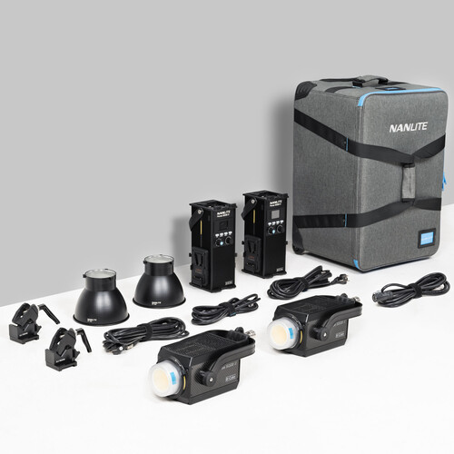 Nanlite Kit Forza 500B II Bi-Color LED Monolight Maleta de Viaje de 2 Cabezales Montura Bowens S / 12-2046 2KIT-ST - Imagen 6