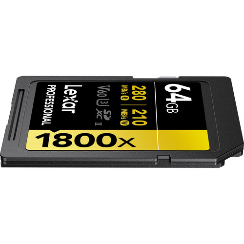 Lexar 64GB Professional 1800x UHS-II SDXC Tarjeta de Memoria (GOLD Series) - Imagen 5