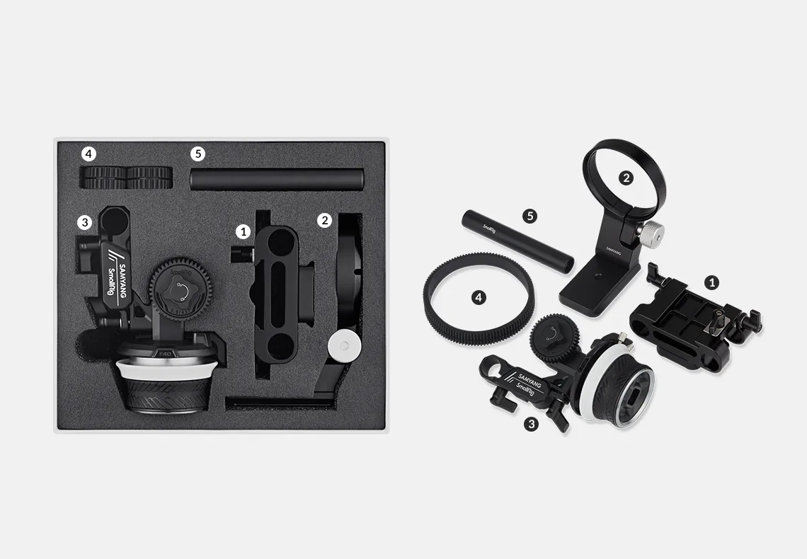 Samyang – Small Rig MD3484 Cine Kit Follow Focus Para Lentes Samyang Montura E - Imagen 4