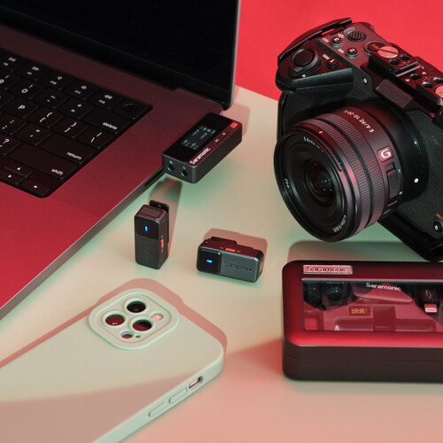 Saramonic Air Kit de Micrófonos Lavalier Inalámbrico 2,4GHz de 2TX y 1RX más Estuche de Carga - Imagen 8