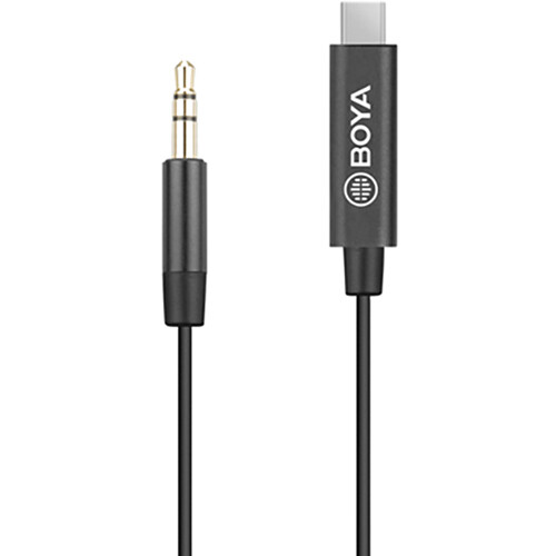 Boya BY-K2 Cable Adaptador TRS Macho a USB Tipo C de 3,5mm (7,9")