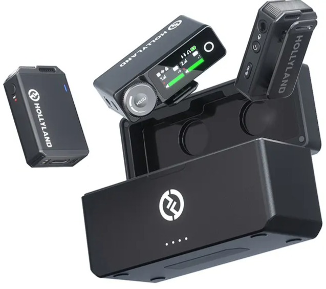 HOLLYLAND LARK MAX Pack de 2 Micrófonos Omni - Alcance de 250m (2,4GHz)