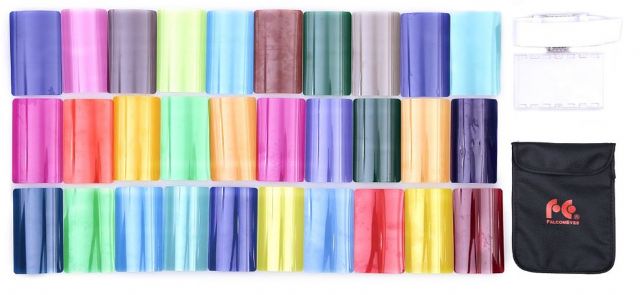 Powerwin PW-K152 Kit Filtros de Gel 30 Colores y Portafiltros Universal - Imagen 2