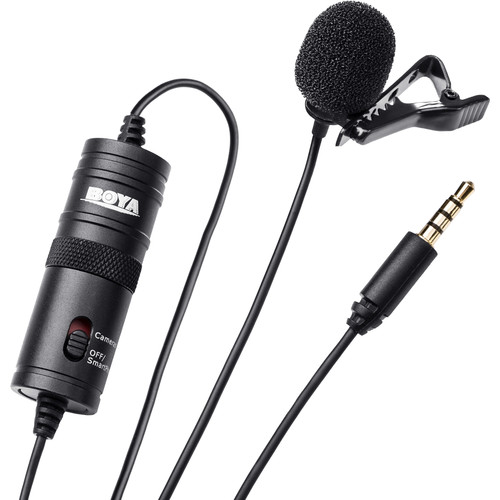 Boya BY-M1 Micrófono Lavalier de Solapa para Cámaras y Smartphones