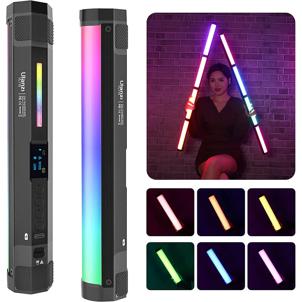 Ulanzi VL110 LED RGB de Barra Multifuncional CRI95+ Recargable de 2600mAh (T° de 2500 a 9000K) - Imagen 4