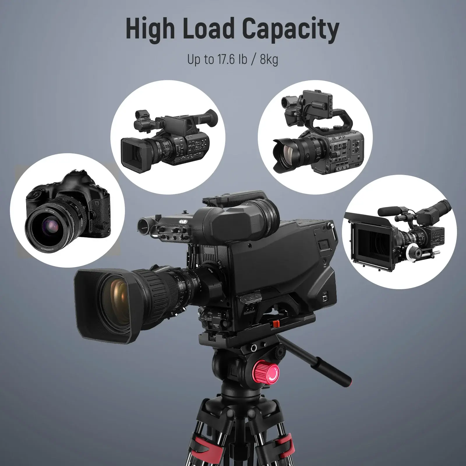 Neewer TP-M200 Trípode de Video con Cabezal Fluido (200cm) - Imagen 3