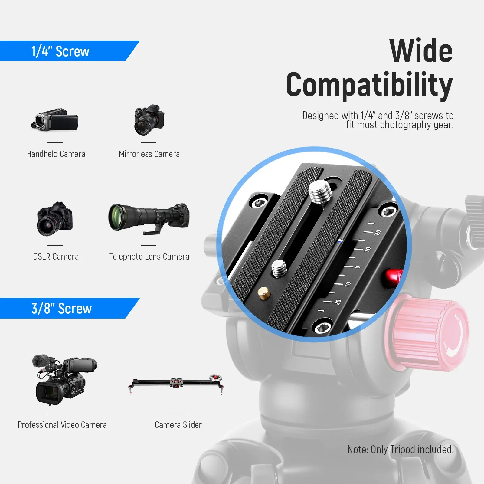 Neewer TP-M200 Trípode de Video con Cabezal Fluido (200cm) - Imagen 4