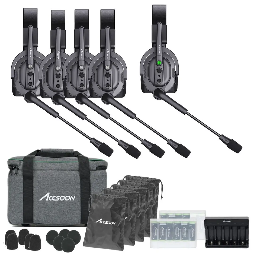 Accsoon CoMo Sistema de Intercom Wireless para 5 Usuarios (1 Host, 4 Remotos) / MIC02-1H4R - Imagen 9