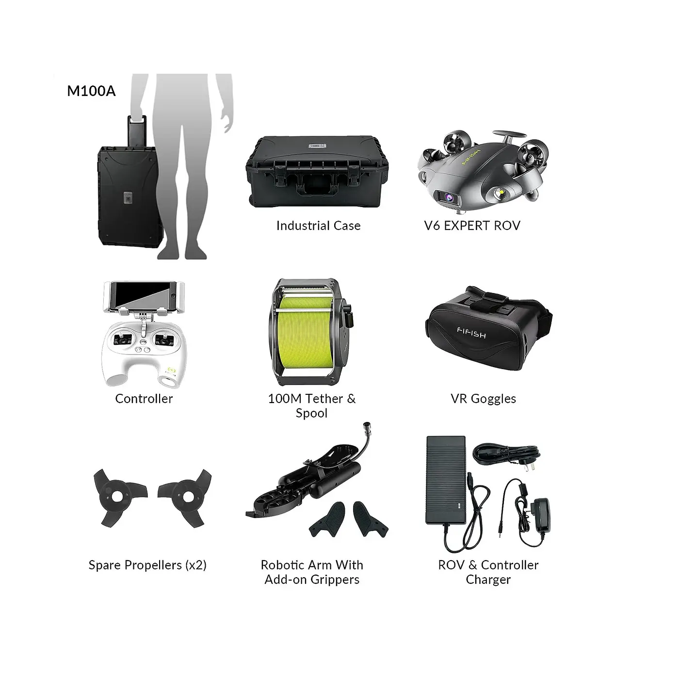 QYSEA FIFISH V6 EXPERT M100A ROV submarino con IA - Imagen 10