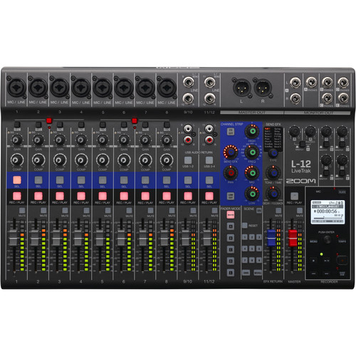 Zoom LiveTrak L-12 Mezclador Digital de 12 Canales y Grabador Multipista - Imagen 3