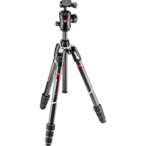 Manfrotto Befree GT Trípode de Fibra de Carbono con Cabezal de Bola 496 (Black) / MKBFRTC4GT-BH