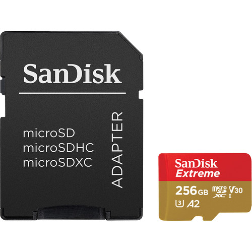 SanDisk 256GB Extreme UHS-I Tarjeta microSDXC con Adaptador / SDSQXA1-256G-GN6MA - Imagen 2