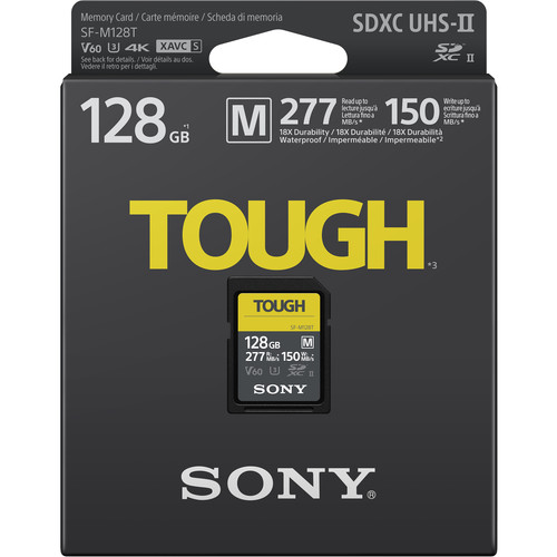 Sony 128GB SF-M Tough Series UHS-II Tarjeta de Memoria SDXC / SF-M128T/T1 - Imagen 2