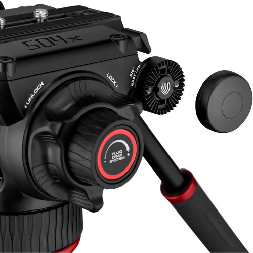 Manfrotto 504X Cabezal Profesional Fluido para Video con Flat Base / MVH504XAH - Imagen 3
