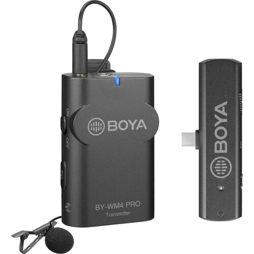 BOYA BY-WM4 PRO-K5 Digital Wireless Kit Micrófono Omni Lavalier con Sistema USB-C (2.4GHz)
