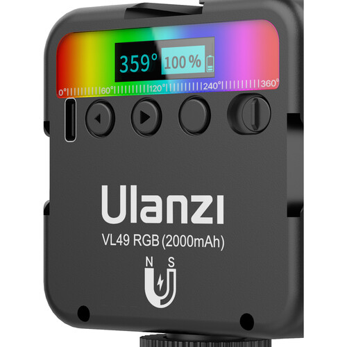 Ulanzi VL-49 RGB Mini LED Recargable para Smartphone y Mirrorless Base Magnetica - Imagen 8