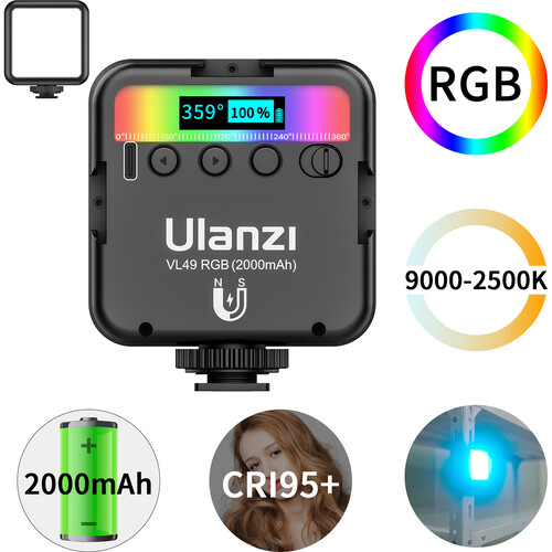 Ulanzi VL-49 RGB Mini LED Recargable para Smartphone y Mirrorless Base Magnetica - Imagen 9