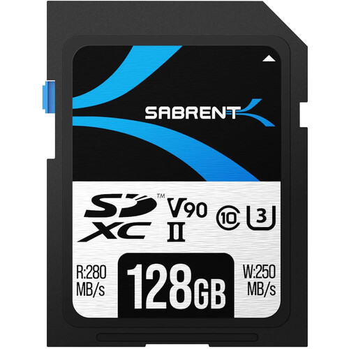 Sabrent 128GB Rocket UHS-II SDXC Tarjeta de Memoria (Lectura de hasta 280MB/s y Escritura de hasta 250MB/s)