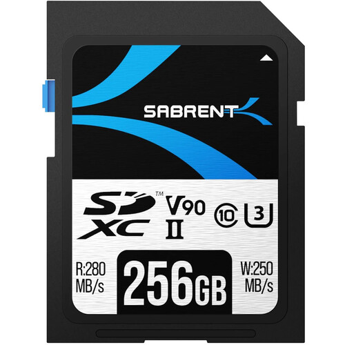 Sabrent 256GB Rocket UHS-II SDXC Tarjeta de Memoria (Lectura de hasta 280MB/s y Escritura de hasta 250MB/s)