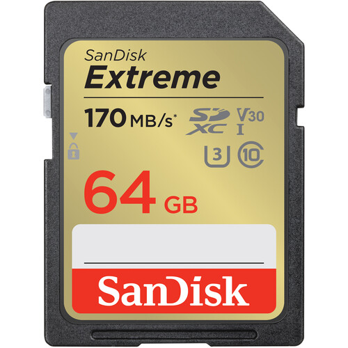 SanDisk 64GB Extreme UHS-I Tarjeta de Memoria SDXC / SDSDXV2-064G-GNCIN