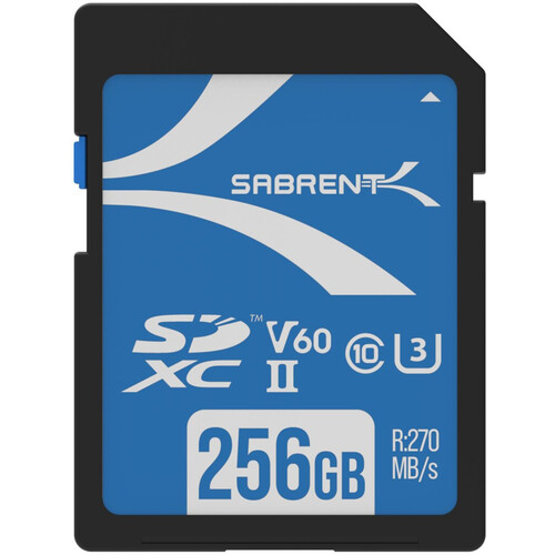 Sabrent 256GB Rocket UHS-II SDXC Tarjeta de Memoria (Lectura de hasta 270MB/s y Escritura de hasta 170MB/s)