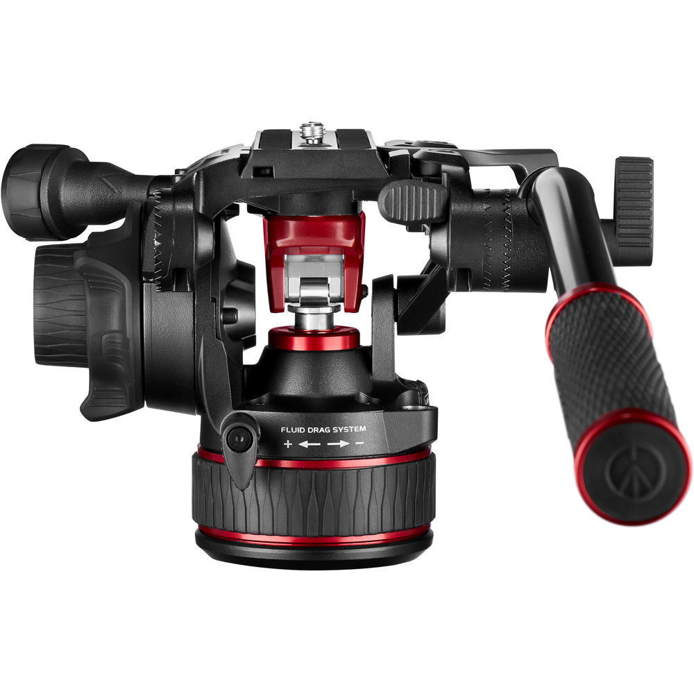 Manfrotto 608 Nitrotech Kit de Vídeo Fluido en Aluminio de Dos Patas con Separador Central / MVK608TWINMA - Imagen 10