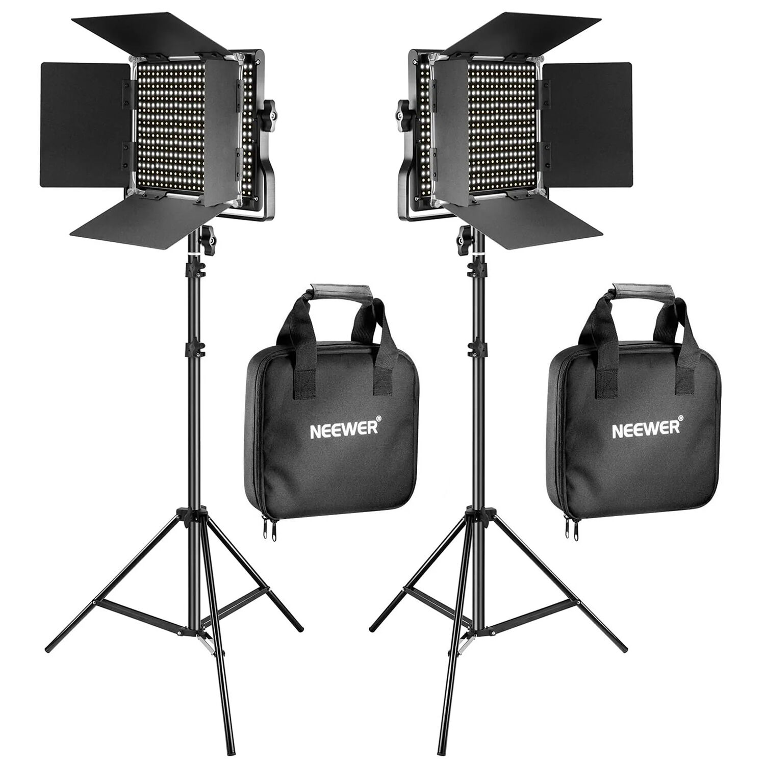 Neewer Led Bicolor 2X 660 Con Puerto PUERTA (UE) + 2X Soportes Luz de 200cm / 10106570