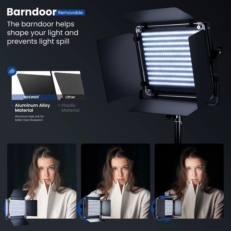 Neewer Led Bicolor 2X 660 Con Puerto PUERTA (UE) + 2X Soportes Luz de 200cm / 10106570 - Imagen 8
