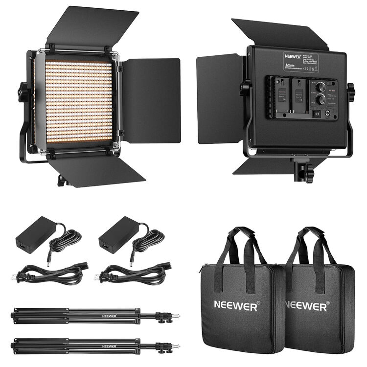 Neewer Led Bicolor 2X 660 Con Puerto PUERTA (UE) + 2X Soportes Luz de 200cm / 10106570 - Imagen 6