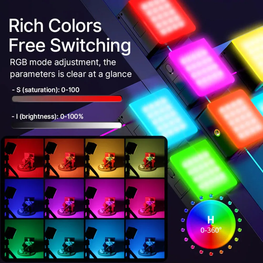 Ulanzi VL49 RGB PRO Led Multicolor con Batería Recargable de 2500mAh (T° de 2500K a 9000K) - Imagen 9