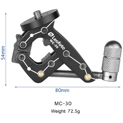 Leofoto MC-30 Clamp Mount Soporte de Abrazadera para Smartphone / Cámara de 1,3" - Imagen 3