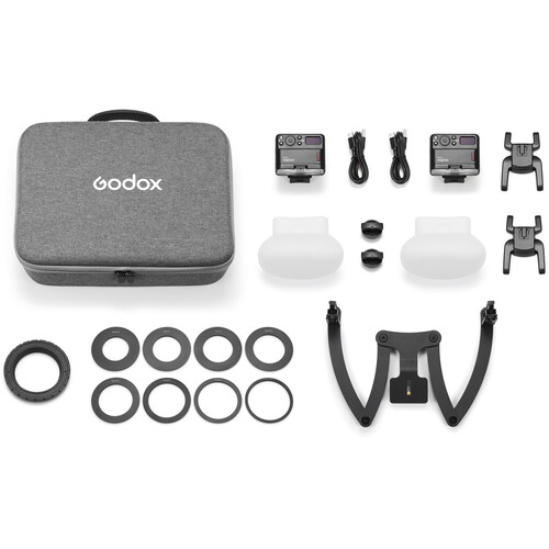 Godox MF12-DK3 Kit de Macroflash para Fotografía Dental Doble