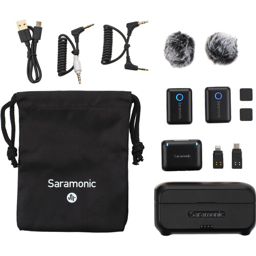 Saramonic Blink500B2+ Kit de Lavalier Inalámbricos 3 en 1 Conectores USB-C, Lightning y 3.5mm (2,4GHz) - Imagen 10