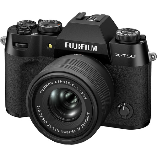 FUJIFILM X-T50 Kit Cámara Mirrorless con Lente 15-45mm f/3.5-5.6 (Black) / CD80252