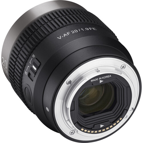 Samyang Cine V-AF 20mm T1.9 FE Lente para Sony E - Imagen 5