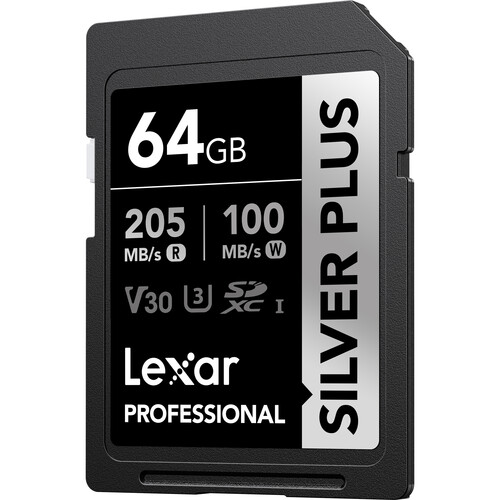 Lexar 64GB Professional SILVER PLUS UHS-I SDXC V30 U3 Tarjeta de Memoria - Imagen 3