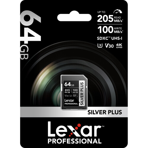 Lexar 64GB Professional SILVER PLUS UHS-I SDXC V30 U3 Tarjeta de Memoria - Imagen 6