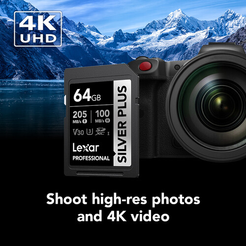 Lexar 64GB Professional SILVER PLUS UHS-I SDXC V30 U3 Tarjeta de Memoria - Imagen 10