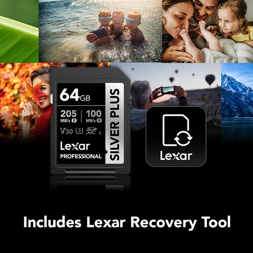 Lexar 64GB Professional SILVER PLUS UHS-I SDXC V30 U3 Tarjeta de Memoria - Imagen 7