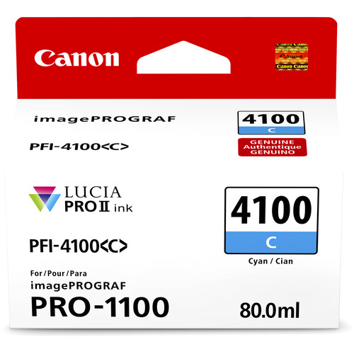 Canon PFI-4100 C Tinta CYAN (imagePROGRAF PRO-1100) - Imagen 2