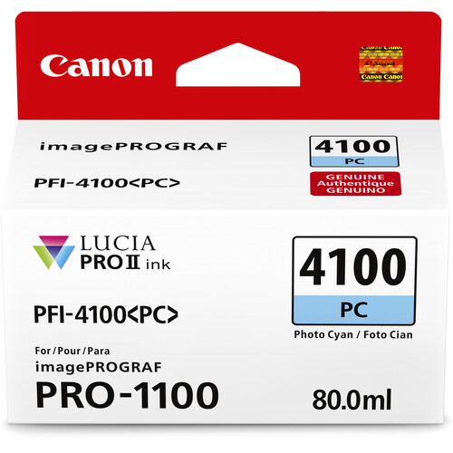 Canon PFI-4100 PC Tinta PHOTO CYAN (imagePROGRAF PRO-1100) - Imagen 2
