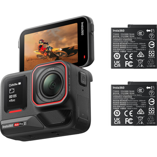 Insta360 Ace Pro 2 Action Cámara de Acción + Pack de 2 Baterías / IN10004