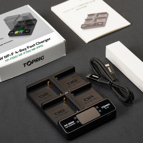 Accsoon TOPRIG Cargador Múltiple 100W para Baterías NP-F / BC-01 - Imagen 7