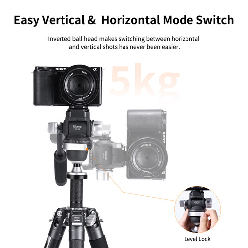 Ulanzi EH09 Cabezal de Bola Invertido para Video y Fotografía con Capacidad hasta 5kg - Imagen 3