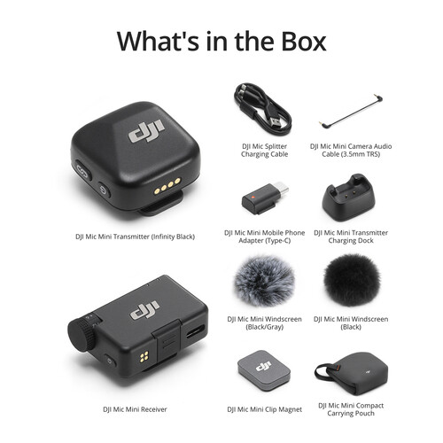 DJI Mic Mini Micrófono Lavalier Inalámbrico para Cámaras, Smartphones y Drones (2,4GHz) (1 TX + 1 RX) / 1000009019 - Imagen 2