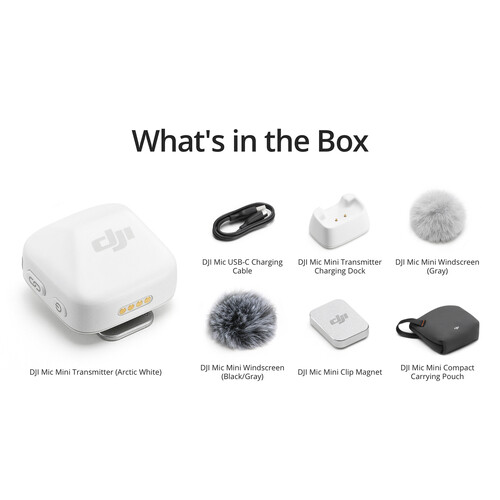 DJI Mic Mini Transmisor con Clip y Micrófono Integrado de 2.4GHz (Arctic White) / 1000009020 - Imagen 2