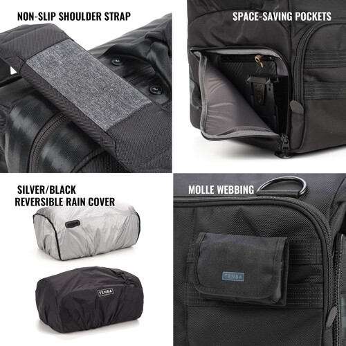 Tenba Cineluxe V2 Shoulder Bag 21 (Black, 32L) / 637-524 - Imagen 5